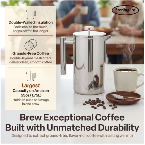 Stainless steel french press - french,